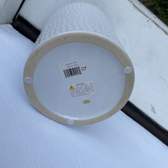 Ceramic Jar Banded Pressed Dotted Urban Trends Design 50216 - Picture 4 of 6